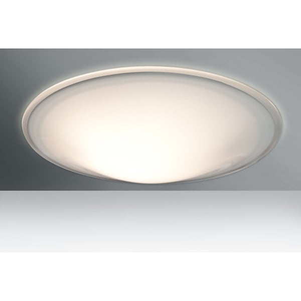 Besa Lighting Luma Slim 18 Ceiling, Opal Glossy/Clear, 3x60W Incandescent 3CS-909739 - main
